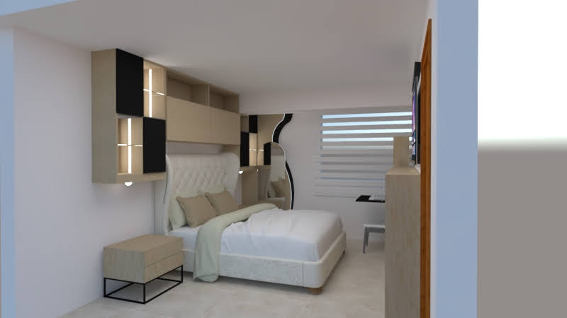 Anteproyecto 3D de dormitorio